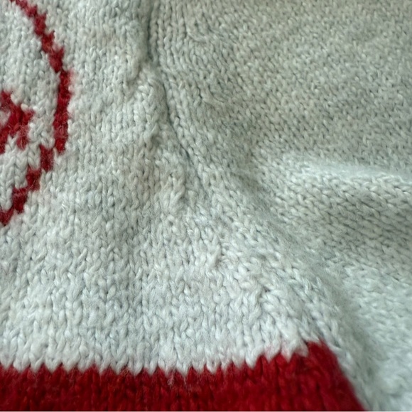 American Eagle Smiley Sweater Heather Gray AE Logo Women's Medium Preppy Retro - Picture 12 of 12